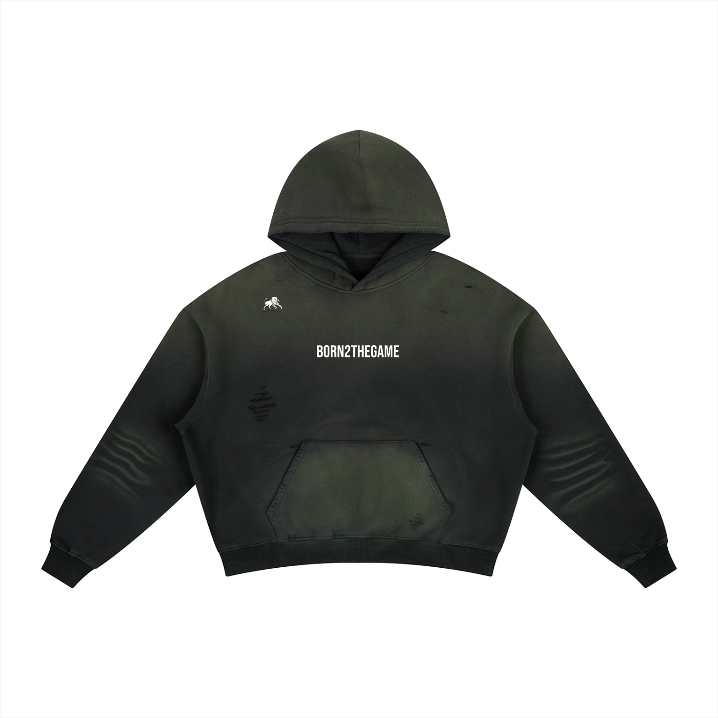 Frayed Sunfade Boxy Fleece Hoodie