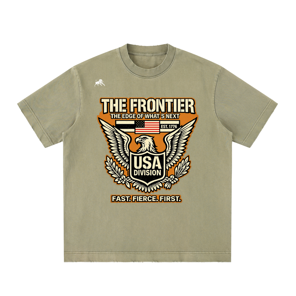Heavyweight Vintage Washed Frayed T-Shirt