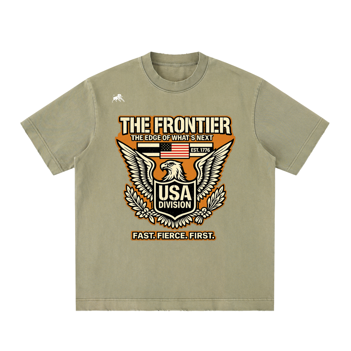 Heavyweight Vintage Washed Frayed T-Shirt