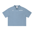 Unisex Vintage Wash Waffle Boxy Polo Shirt