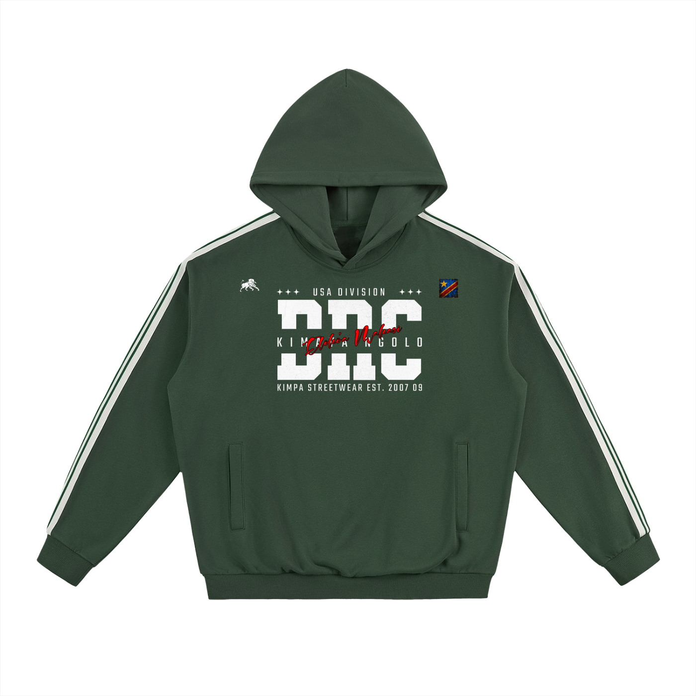 Side Stripe Drop-Shoulder Hoodie