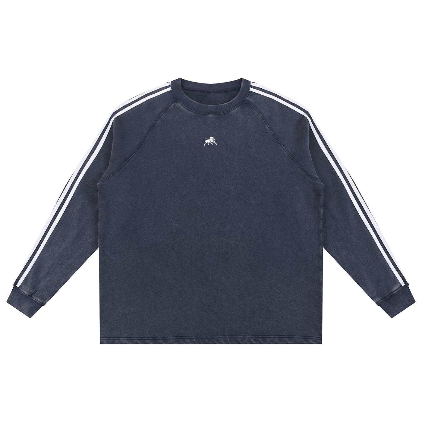 Snow Washed Contrast Tape Sweatshirt