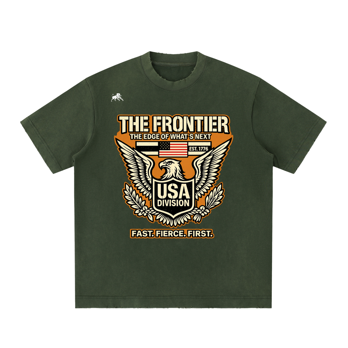 Heavyweight Vintage Washed Frayed T-Shirt