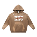 Vintage Washed Frayed Fleece Hoodie