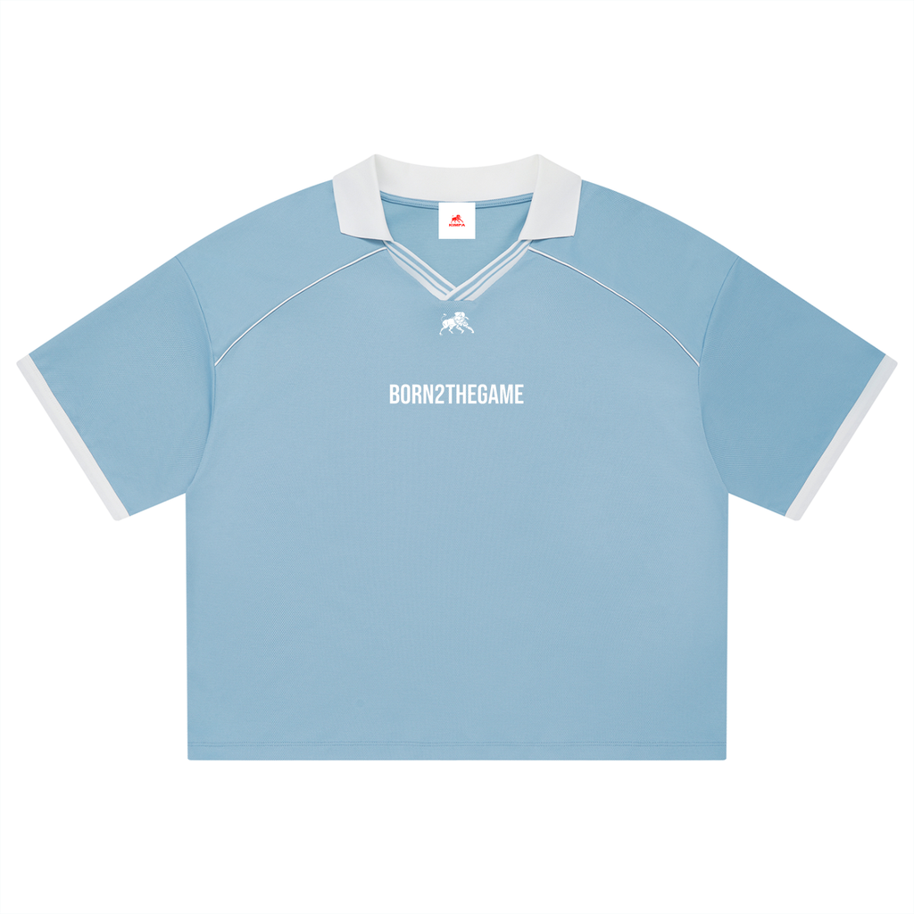 Unisex Collared Piping Boxy Soccer Jersey
