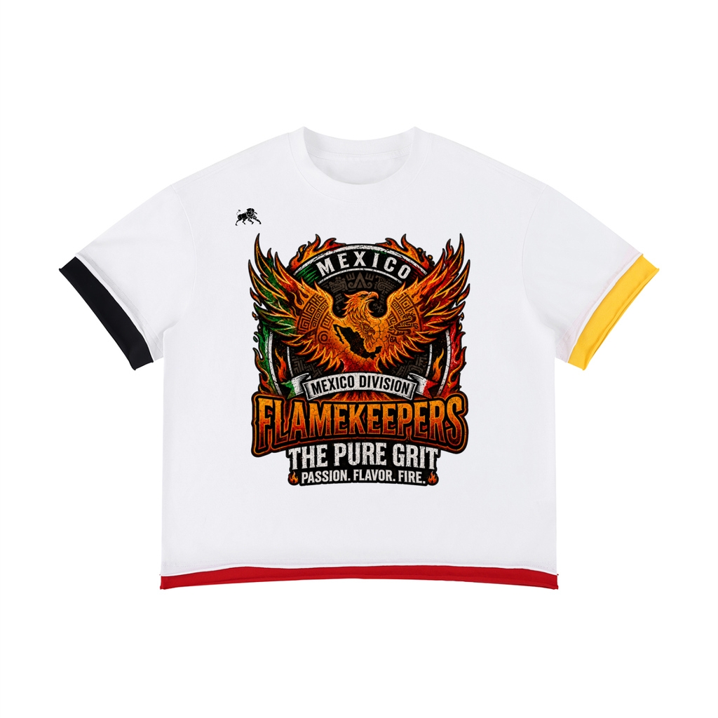 Unisex Boxy Color Block T-Shirt