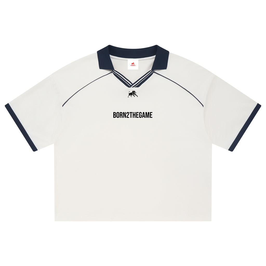 Unisex Collared Piping Boxy Soccer Jersey
