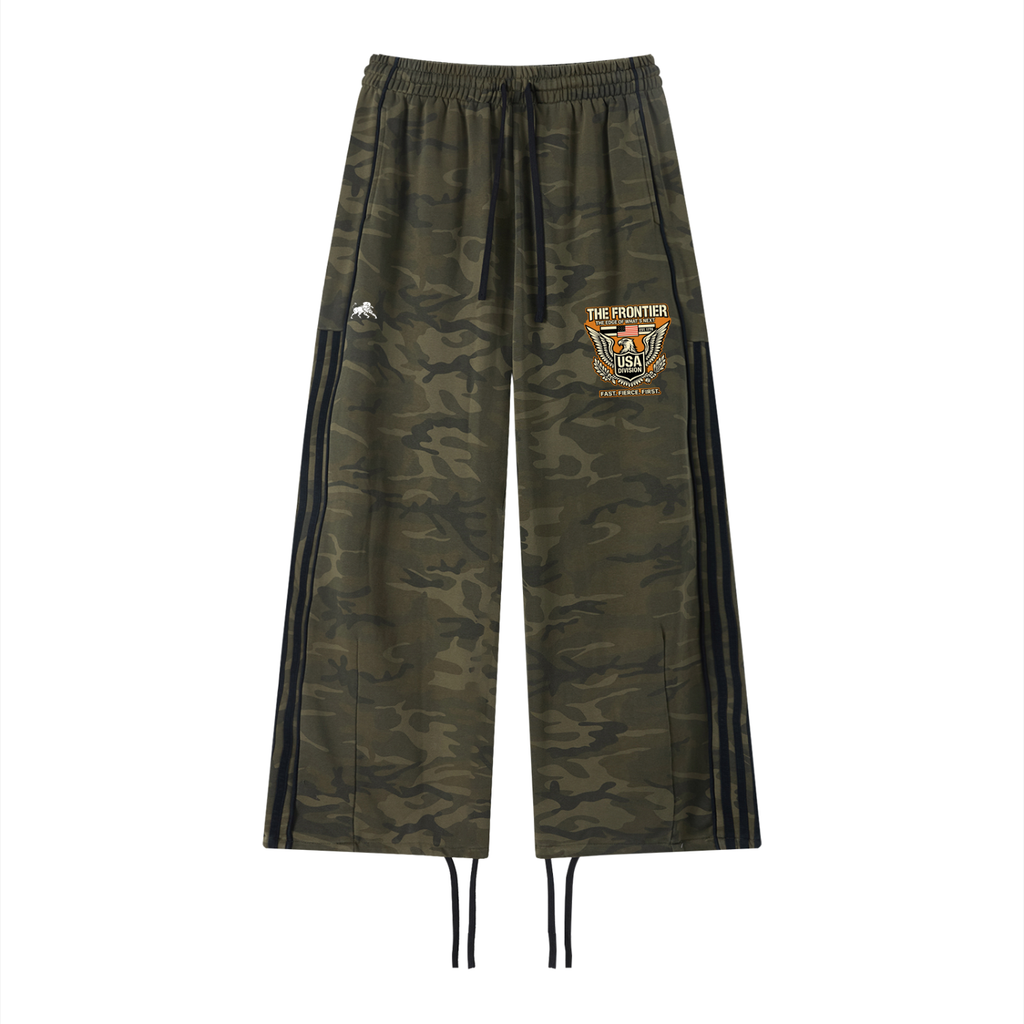 Unisex Camo Wide Leg Sweatpants