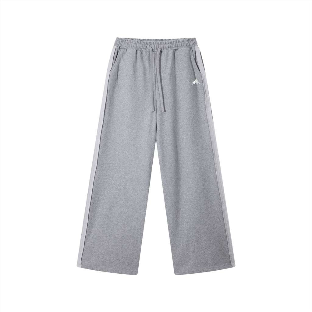 Contrast Tape Straight-Leg Sweatpants