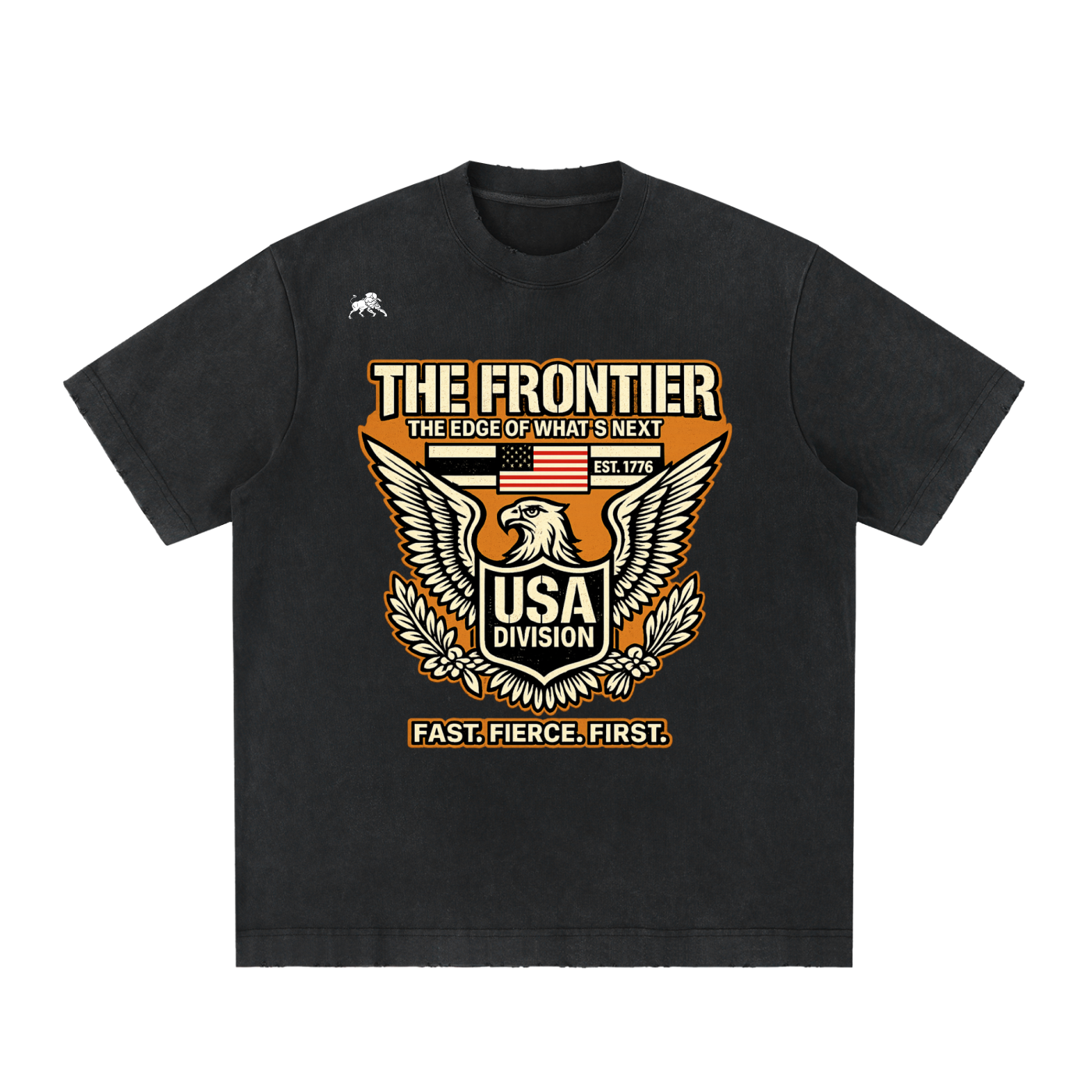 Heavyweight Vintage Washed Frayed T-Shirt