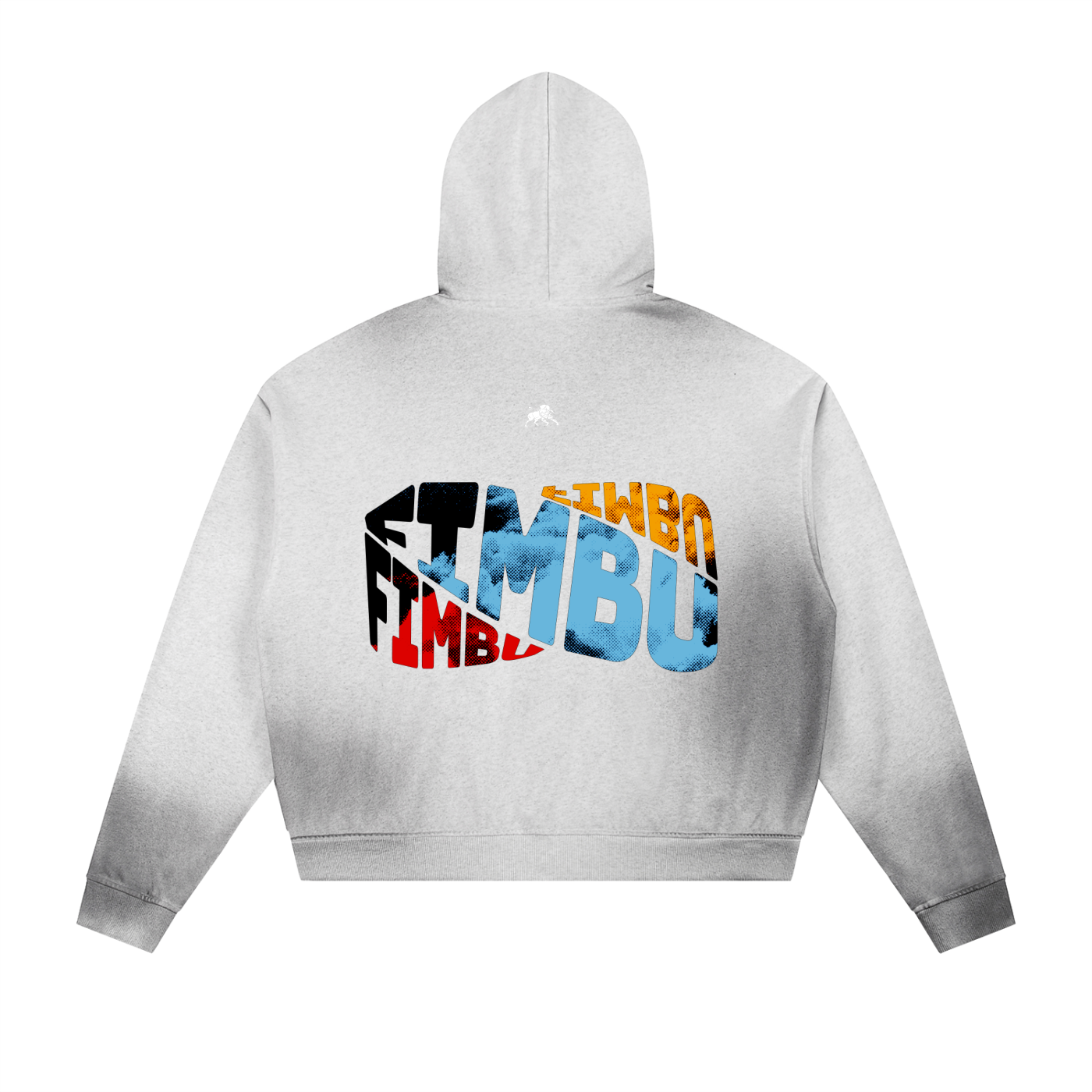 Sun Fade Frayed Raw Edge Fleece Zip Hoodie