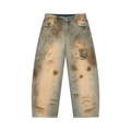 Men’s Vintage Wash Barrel Leg Jeans
