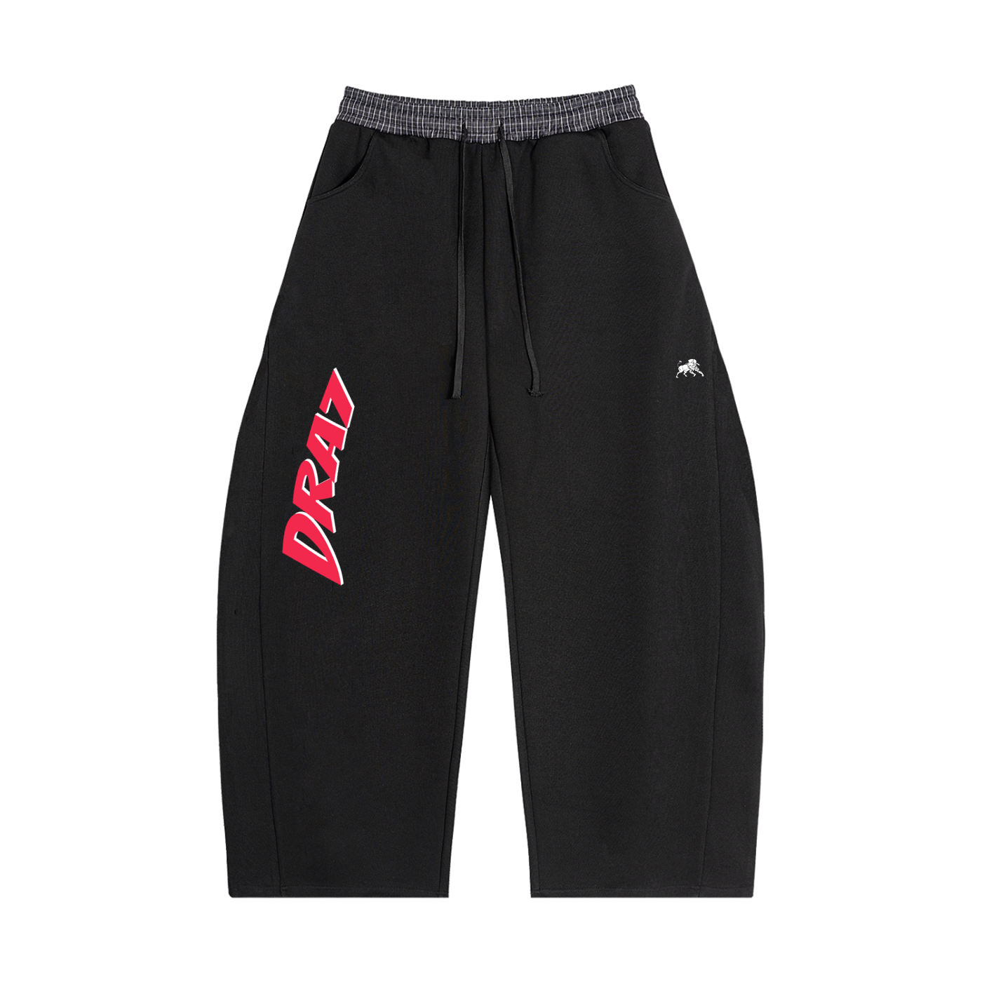 Plaid Waistband Barrel Sweatpants