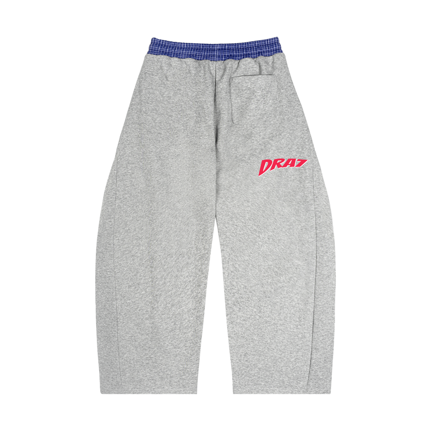 Plaid Waistband Barrel Sweatpants