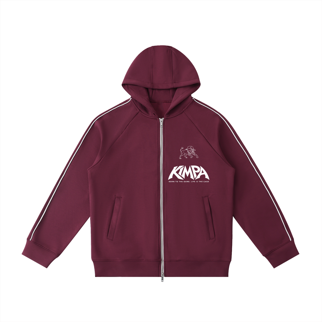 Heavyweight Raglan Sleeve Zip Hoodie