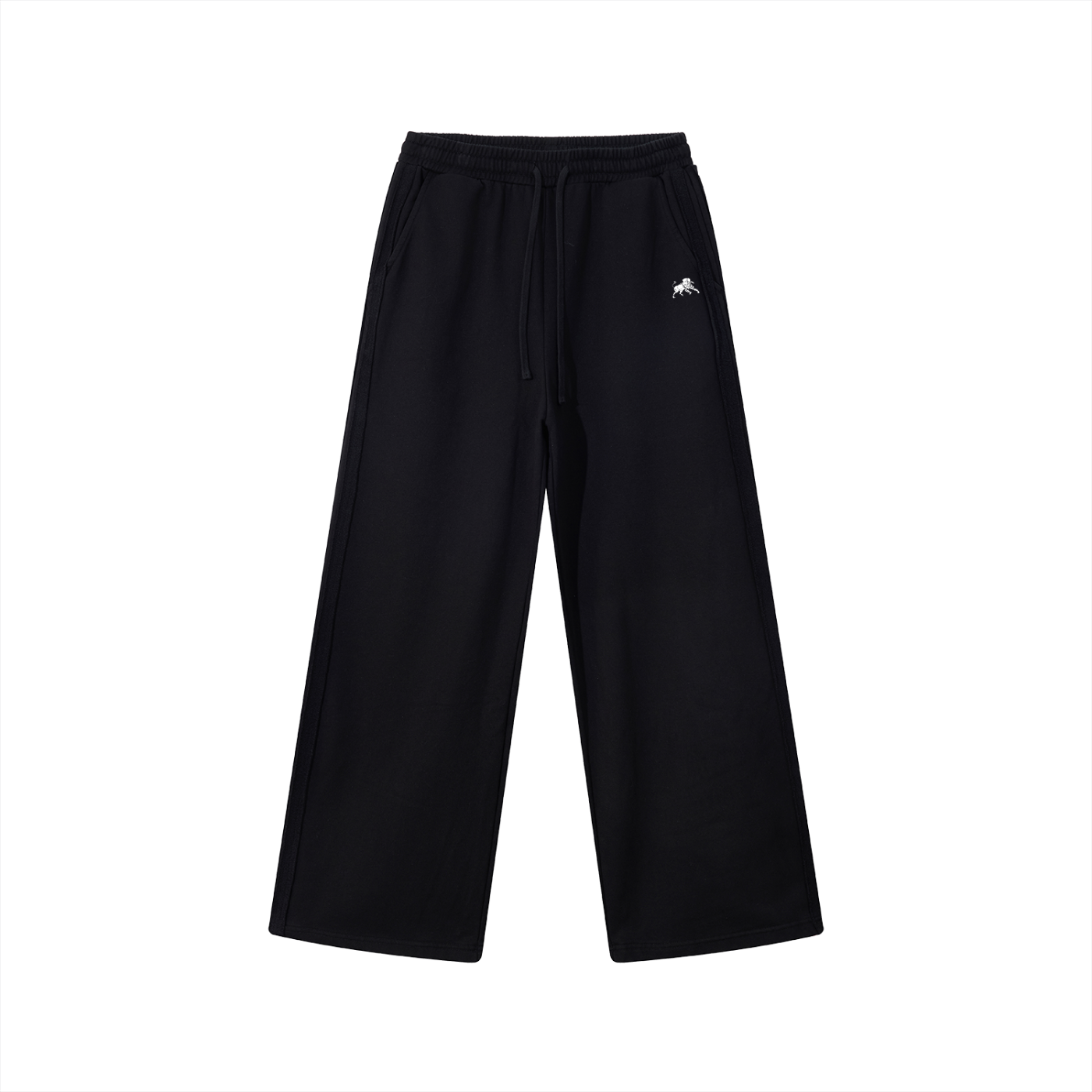 Contrast Tape Straight-Leg Sweatpants