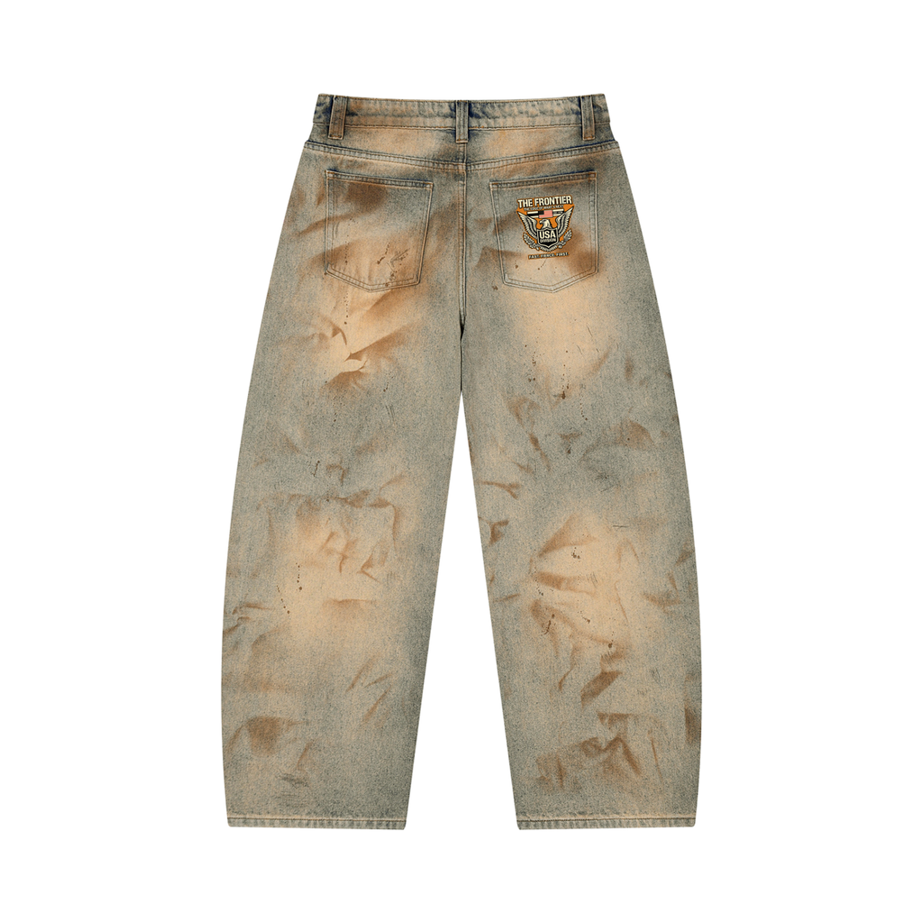 Men’s Vintage Wash Barrel Leg Jeans