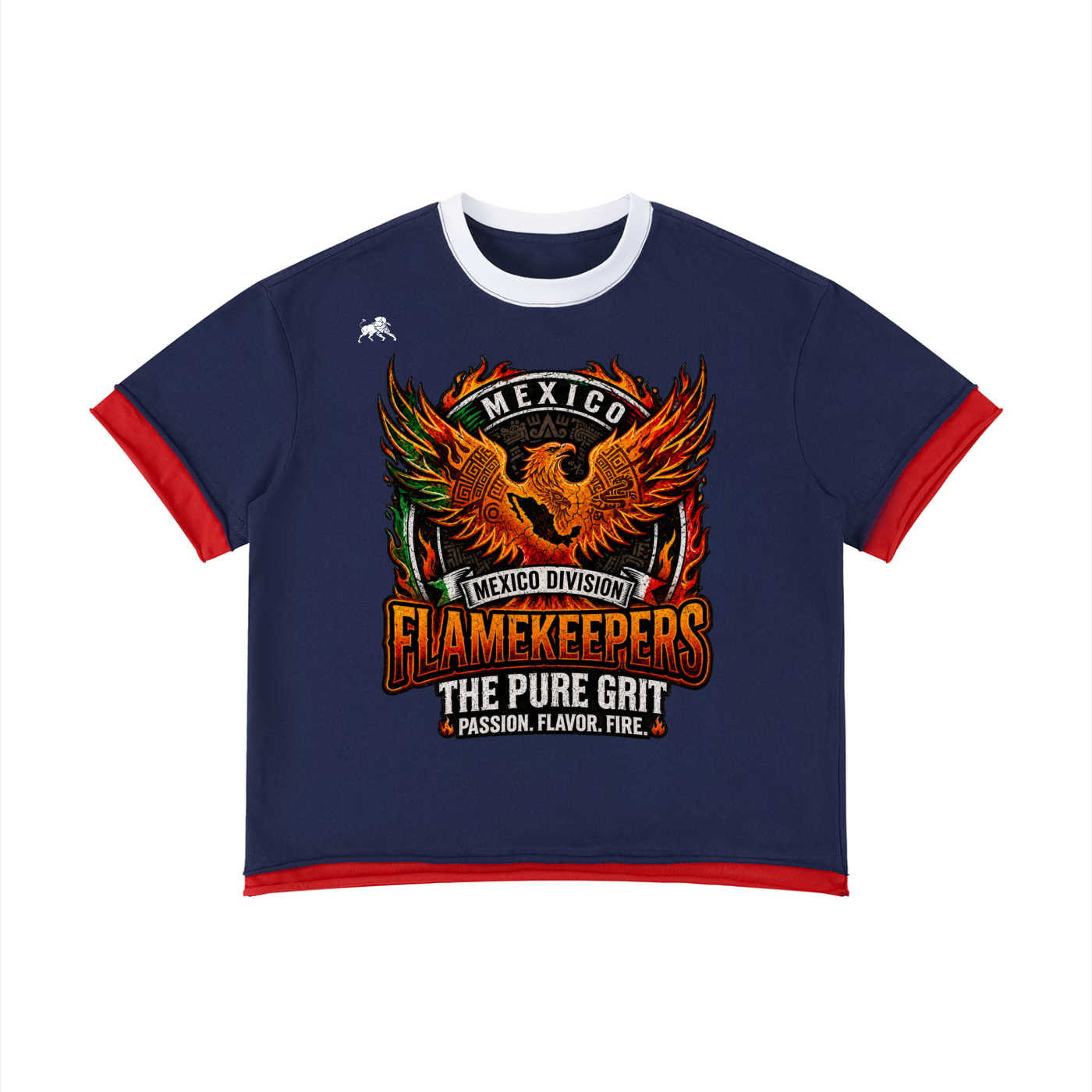 Unisex Boxy Color Block T-Shirt