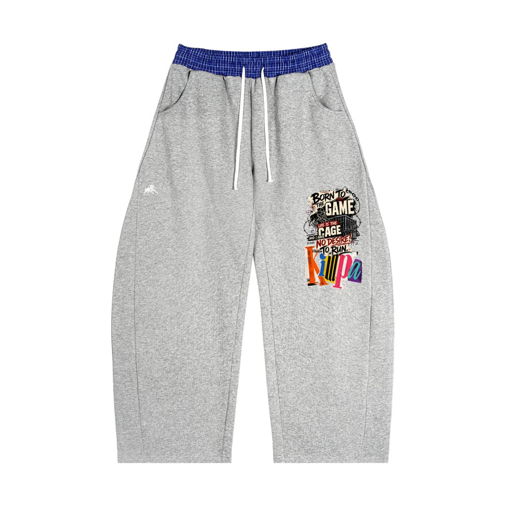 Plaid Waistband Barrel Sweatpants