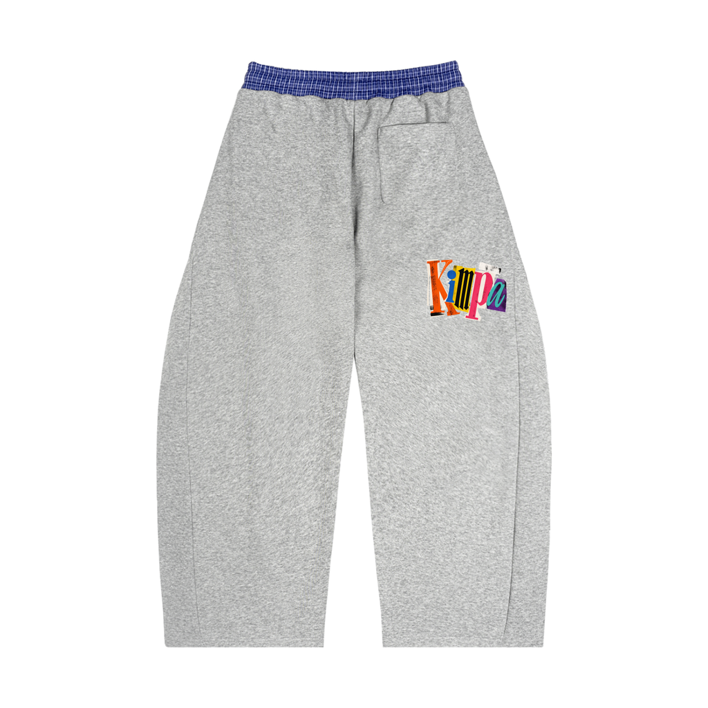 Plaid Waistband Barrel Sweatpants