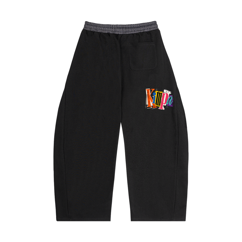 Plaid Waistband Barrel Sweatpants