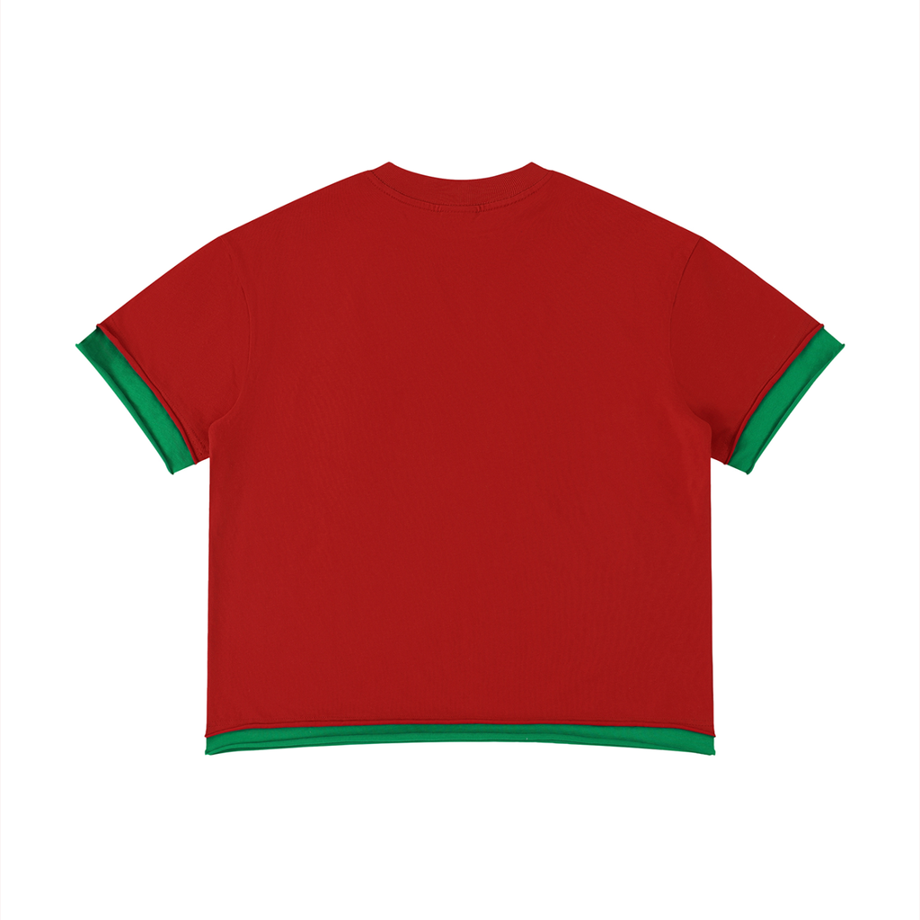 Unisex Boxy Color Block T-Shirt