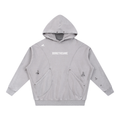 Snow Washed Distressed Panel Pocket Hoodie