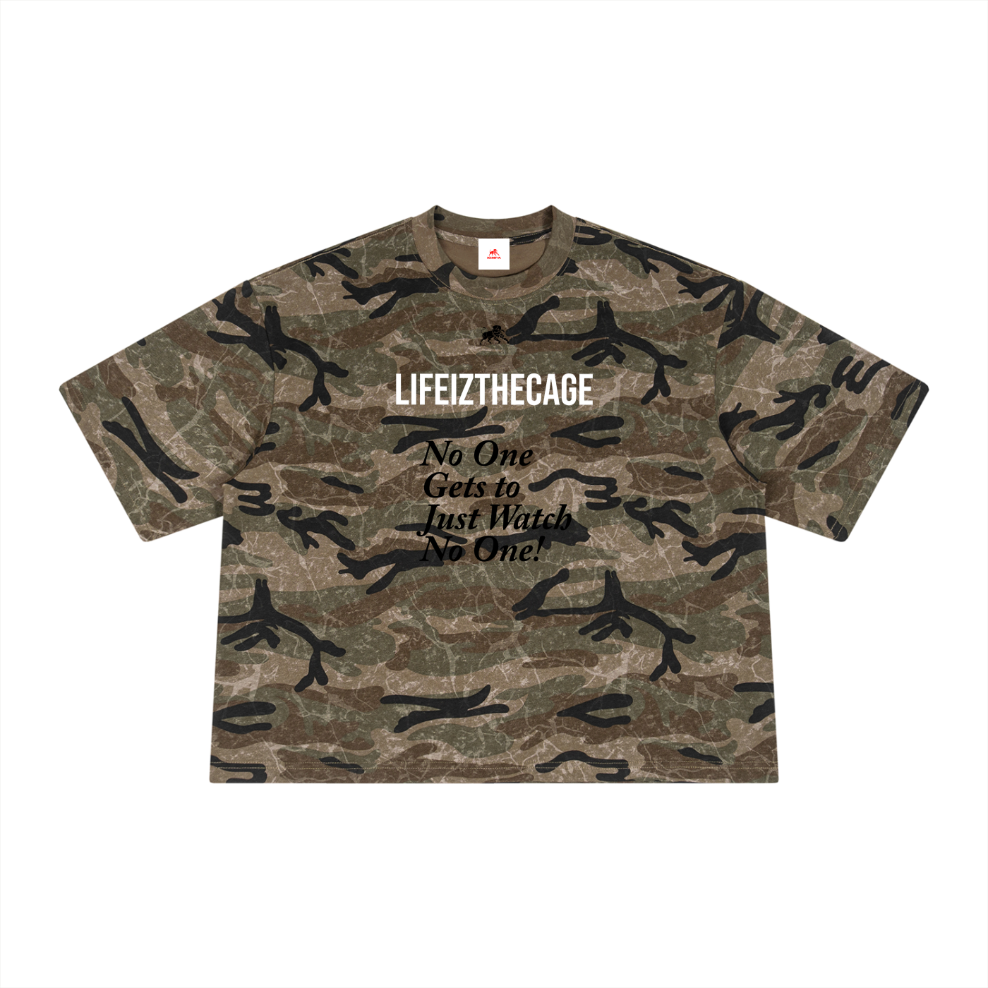 Unisex Boxy Camo Print T-Shirt