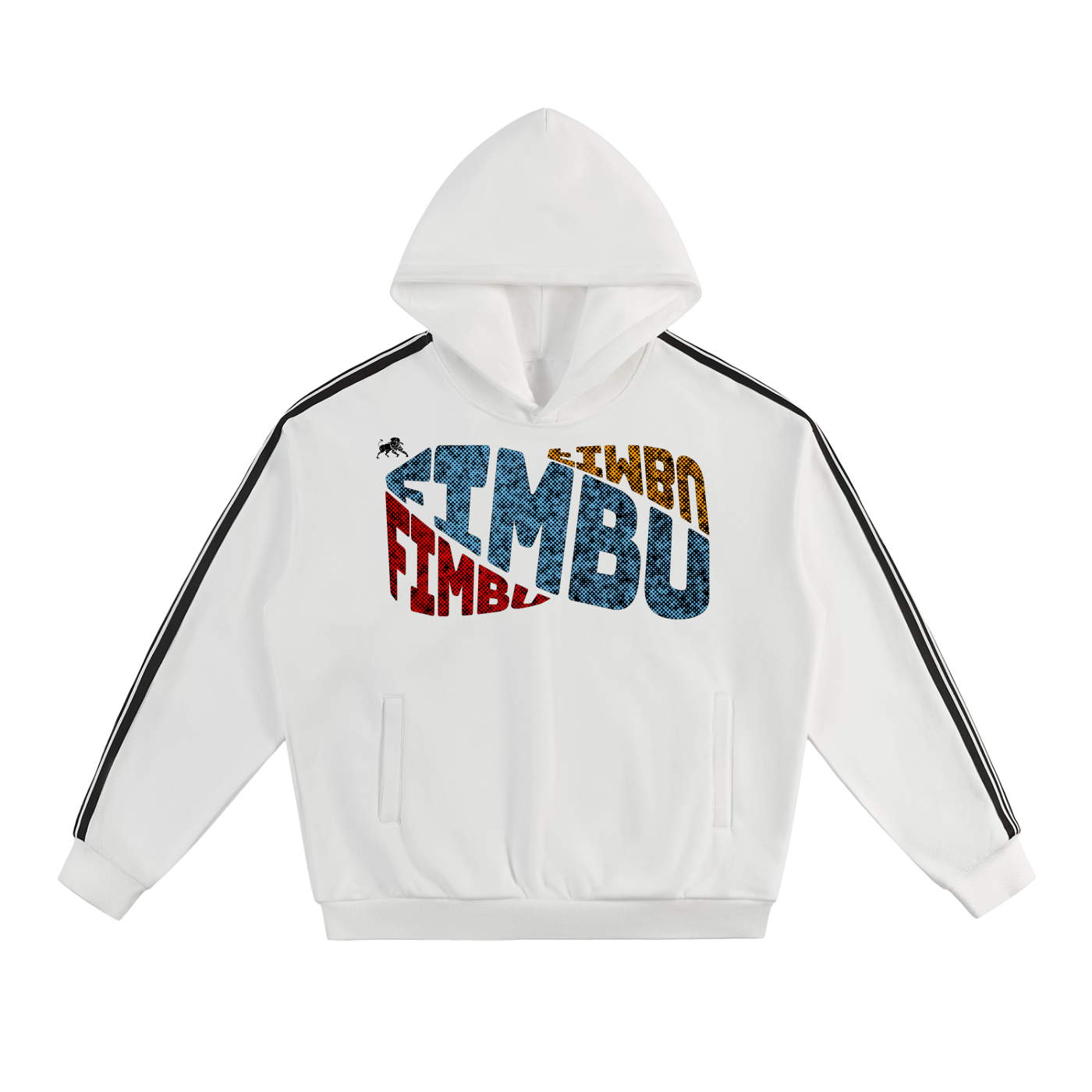 Side Stripe Drop-Shoulder Hoodie