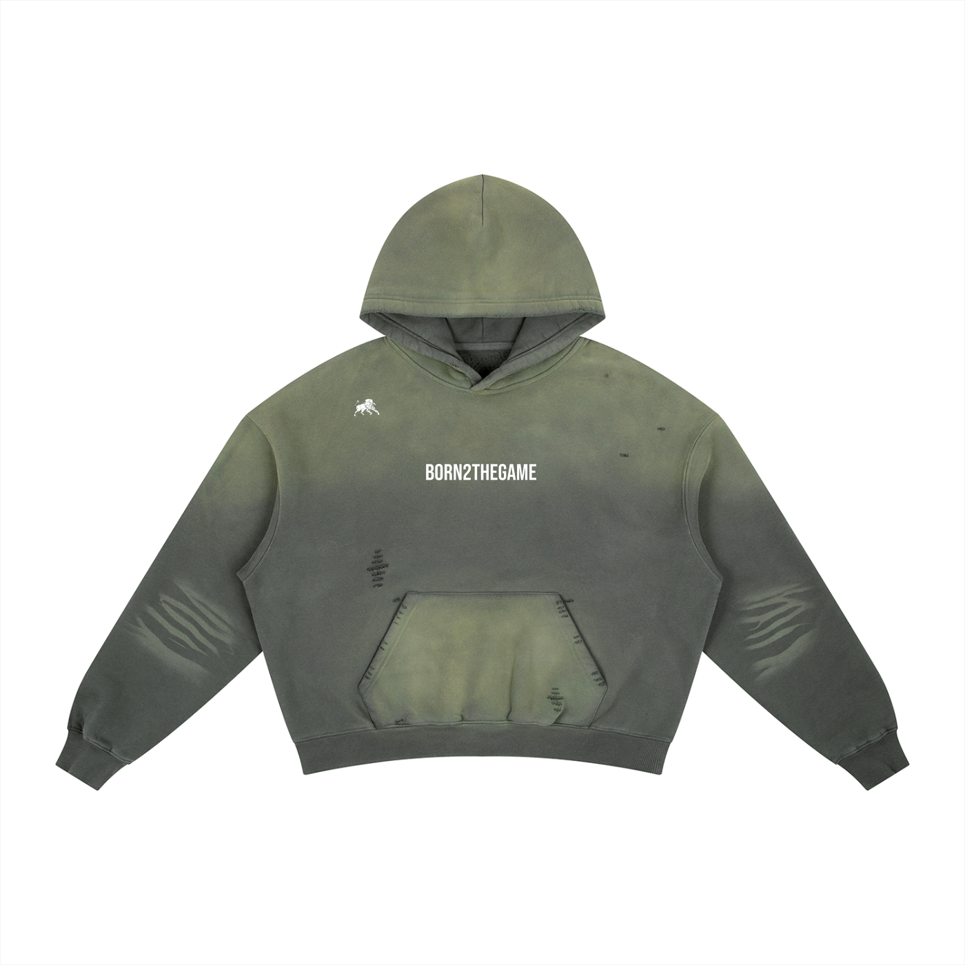 Frayed Sunfade Boxy Fleece Hoodie